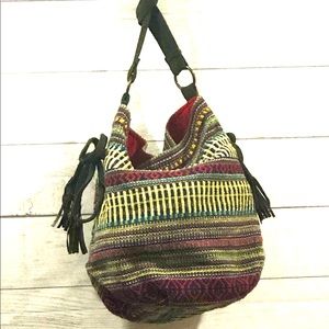 World Market Woven Shoulder Bag (Bohemian)